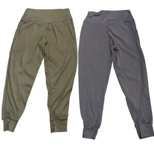 Gradual Joggers Set of 2 Performance Wear Loungewear Gray and Green Size M